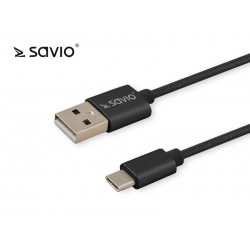 Elmak Kabel USB - USB typ C 2.1A, 2m SAVIO CL-129