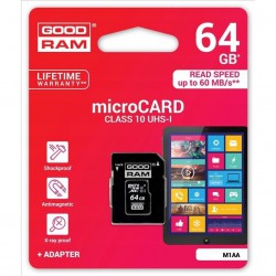 GOODRAM Karta pamięci microSD 64GB CL10 UHS I + ad