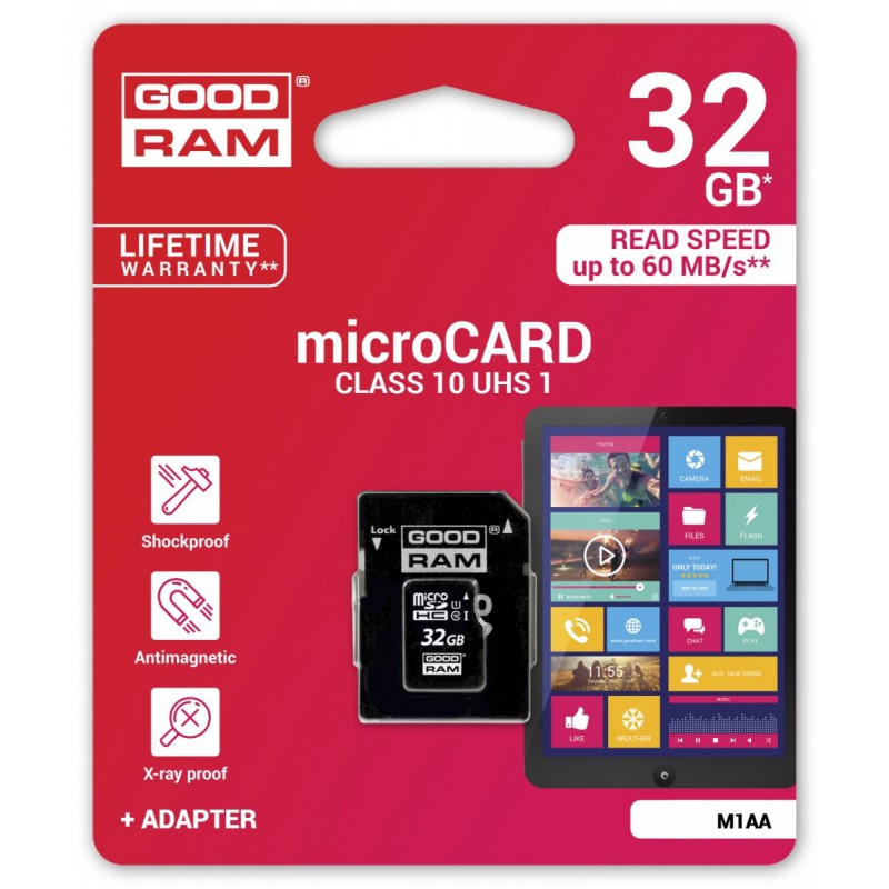 GOODRAM microSDHC 32GB CL10 + adapter