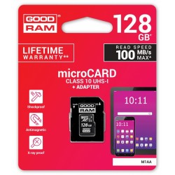 GOODRAM Karta pamięci microSDHC 128GB CL10 UHS I +