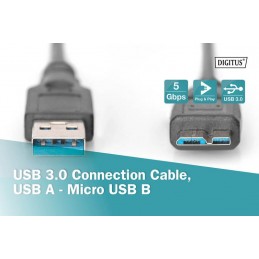 Digitus Kabel USB 3.0 SuperSpeed Typ USB A/micro U