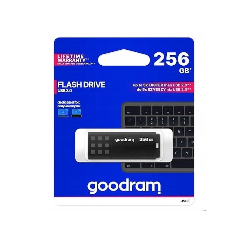 GOODRAM Pendrive UME3 256 GB USB 3.0 Czarny