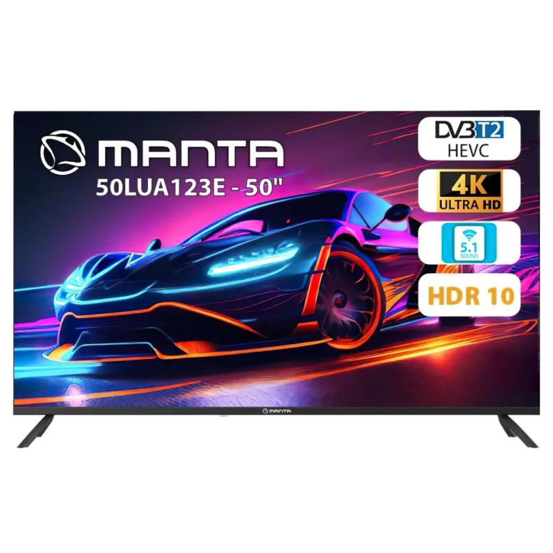 Telewizor LED Manta 50LUA123E 50` 4K UHD czarny